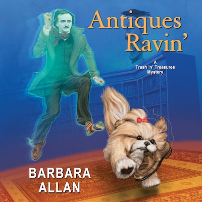 Antiques Ravin’ – omslag til lydbogen af Barbara Allan