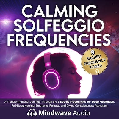Calming Solfeggio Frequencies – omslag til lydbogen af Mindwave Audio