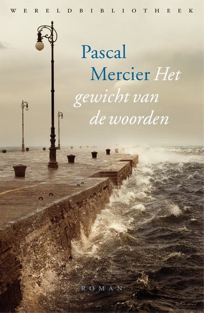 Het gewicht van de woorden – omslag van het luisterboek van Pascal Mercier