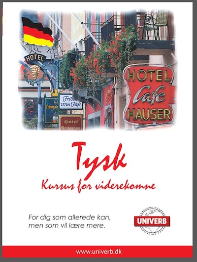 Tysk kursus for viderekomne – omslag til lydbogen af Univerb