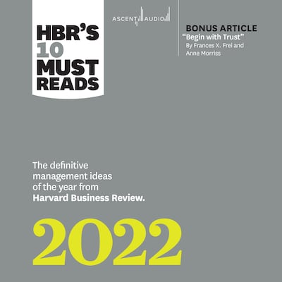 HBR's 10 Must Reads 2022 – omslag til lydbogen af HARVARD BUSINESS REVIEW