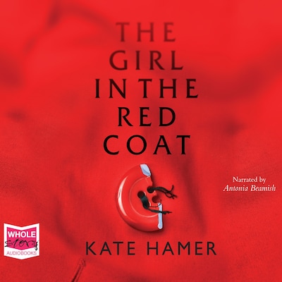 The Girl in the Red Coat – omslag til lydbogen af Kate Hamer
