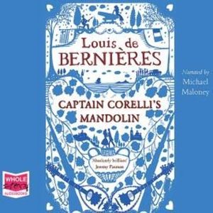 Captain Corelli's Mandolin – okładka audiobooka, autor Louis de Bernières