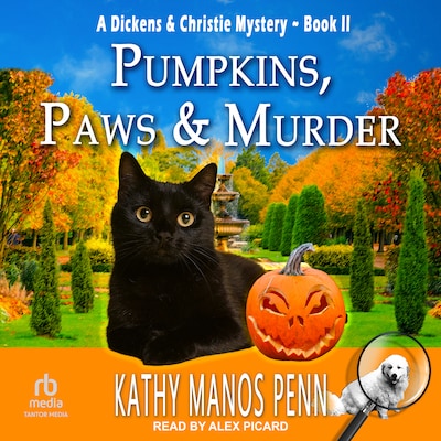 Pumpkins, Paws & Murder – omslag til lydbogen af Kathy Manos Penn