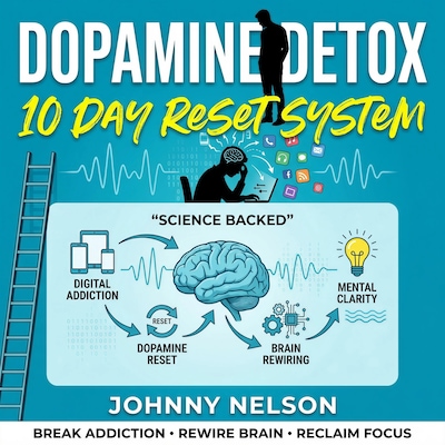 Dopamine Detox: The 10 Day Reset System – omslag til lydbogen af Johnny Nelson