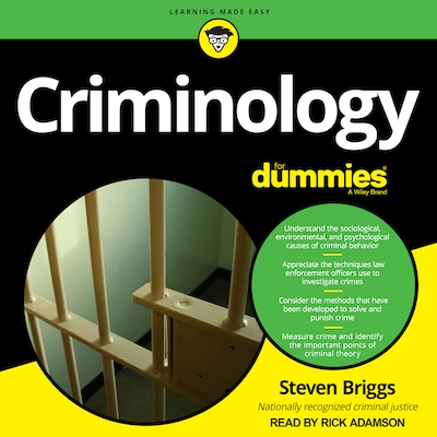 Criminology for Dummies – omslag til lydbogen af Steven Briggs