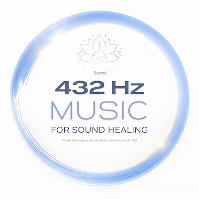 Sacred 432 Hz Music for Sound Healing – omslag til lydbogen af Solfeggio Sound Healing Center