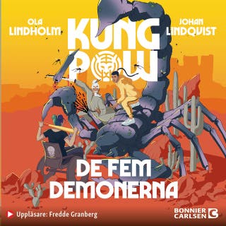 De fem demonerna – omslag till ljudboken av Johan Lindqvist,Ola Lindholm