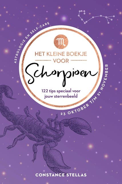Het kleine boekje voor Schorpioen: 122 tips speciaal voor jouw sterrenbeeld – omslag van het luisterboek van Constance Stellas
