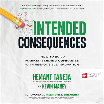 Intended Consequences – omslag til lydbogen af Hemant Taneja