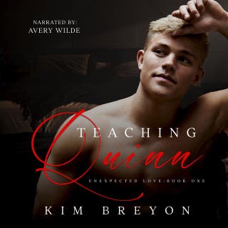 Teaching Quinn – omslag till ljudboken av Kim Breyon