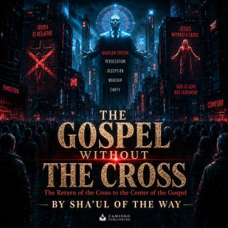 THE GOSPEL WITHOUT THE CROSS: The Return of the Cross to the Center of the Gospel – omslag till ljudboken av Sha'ul of the way