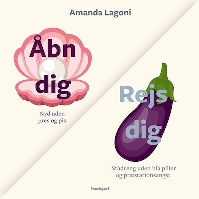 Rejs dig / Åbn dig – omslag til lydbogen af Amanda Lagoni