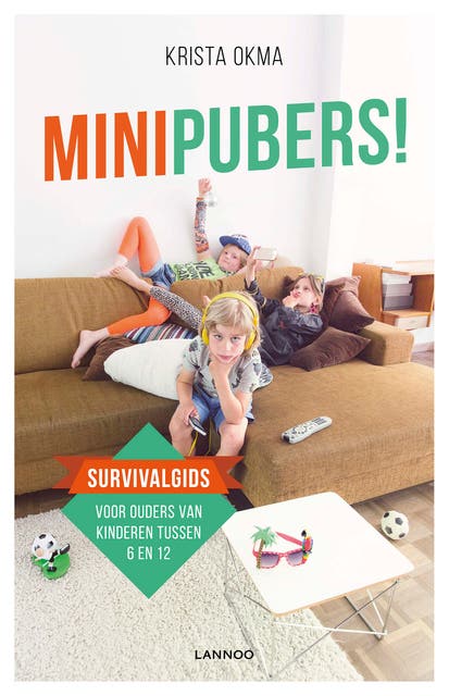 Minipubers: survivalgids voor ouders van kinderen tussen 6 en 12 – omslag van het luisterboek van Krista Okma