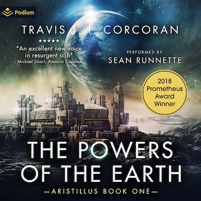 The Powers of the Earth – omslag til lydbogen af T.J. Corcoran