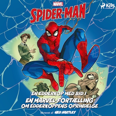 Spider-Man: En edderkop med bid i - En Marvel-fortælling om Edderkoppens oprindelse – omslag til lydbogen af Marvel