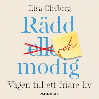 Rädd och modig – omslag till ljudboken av Lisa Clefberg