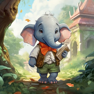 Eddie the responsible elephant – omslag til lydbogen af Cameron Ewan