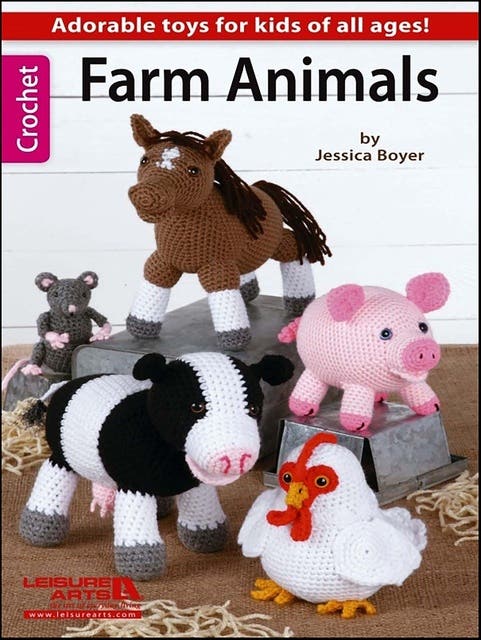 Crochet Farm Animals – omslag til lydbogen af Jessica Boyer