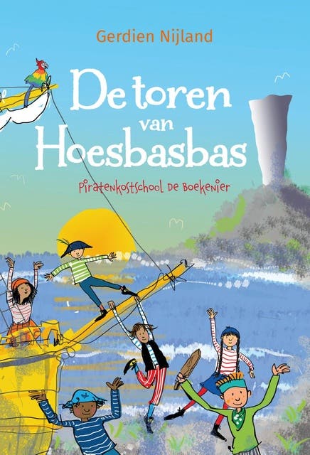 De toren van Hoesbasbas: Piratenkostschool de Boekenier – omslag van het luisterboek van Gerdien Nijland