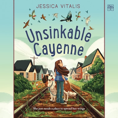 Unsinkable Cayenne – omslag til lydbogen af Jessica Vitalis
