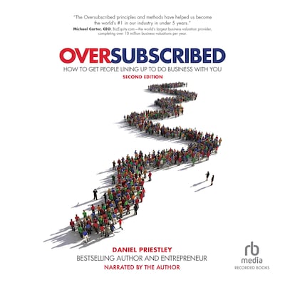 Oversubscribed – omslag til lydbogen af Daniel Priestley