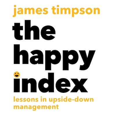 The Happy Index – omslag til lydbogen af James Timpson