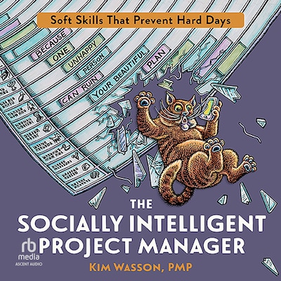 The Socially Intelligent Project Manager – omslag til lydbogen af Kim Wasson