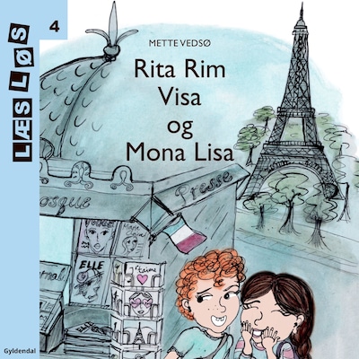 Rita Rim. Visa og Mona Lisa – omslag til lydbogen af Mette Vedsø