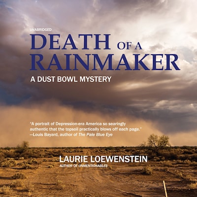 Death of a Rainmaker – omslag til lydbogen af Laurie Loewenstein