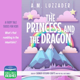 Princess and the Dragon – omslag till ljudboken av A.M. Luzzader
