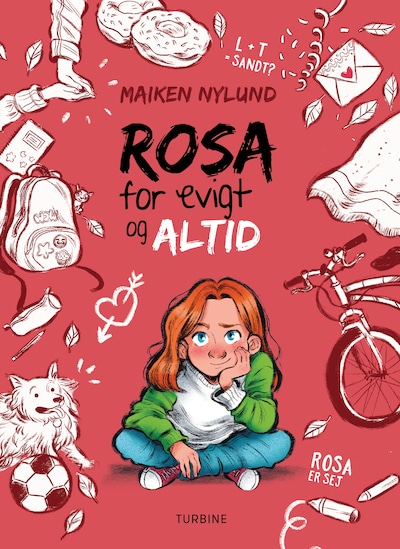 Rosa for evigt og altid – omslag til lydbogen af Maiken Nylund