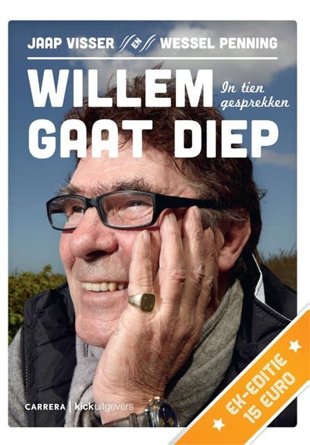 Willem gaat diep: in tien gesprekken – omslag van het luisterboek van Jaap Visser