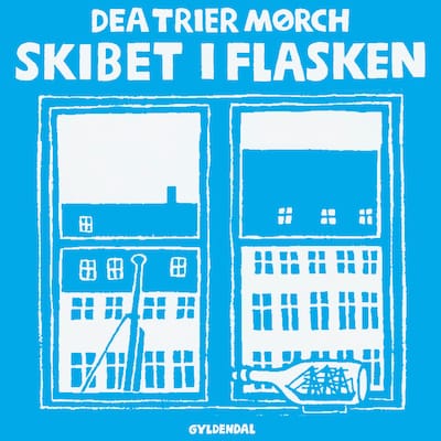 Skibet i flasken – omslag til lydbogen af Dea Trier Mørch