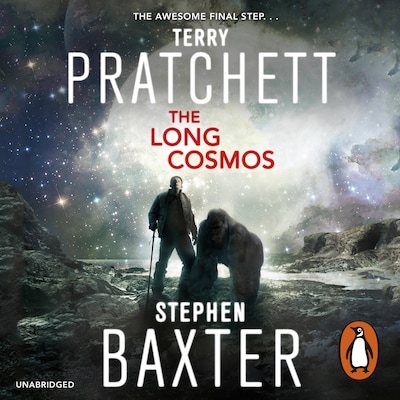 The Long Cosmos – omslag til lydbogen af Terry Pratchett, Stephen Baxter