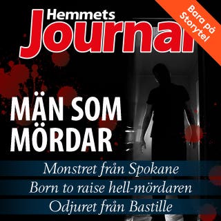 Män som mördar – omslag till ljudboken av Christian Rosenfeldt,Hemmets Journal,Henrik Holst