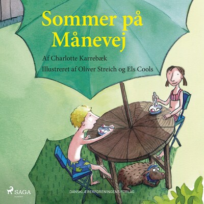 Sommer på Månevej – omslag til lydbogen af Charlotte Karrebæk