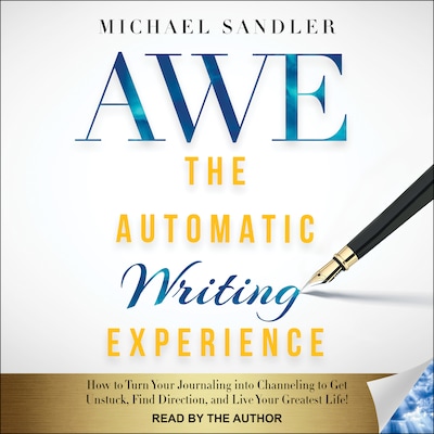 The Automatic Writing Experience (AWE) – omslag til lydbogen af Michael Sandler
