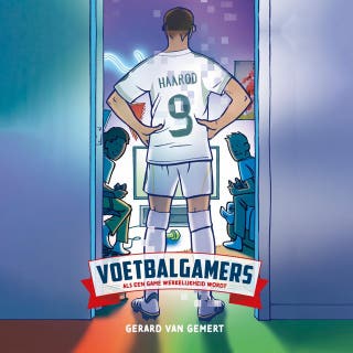 Voetbalgamers – omslag van het luisterboek van Gerard van Gemert