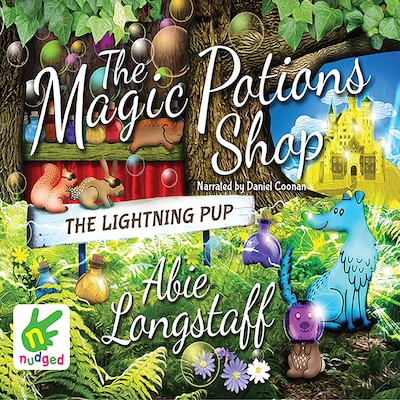 The Magic Potions Shop: The Lightning Pup – omslag til lydbogen af Abie Longstaff
