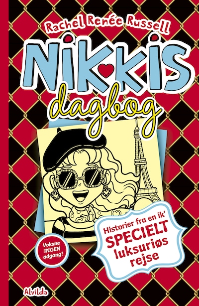 Nikkis dagbog 15: Historier fra en ik' specielt luksuriøs rejse – omslag til lydbogen af Rachel Renée Russell