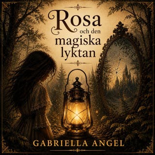 Rosa och den magiska lyktan – omslag till ljudboken av Gabriella Angel