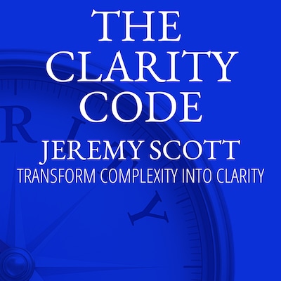 The Clarity Code – omslag til lydbogen af Jeremy Scott