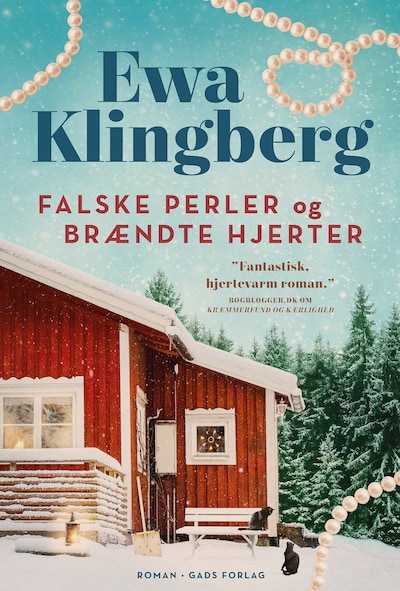 Falske perler og brændte hjerter – omslag til lydbogen af Ewa Klingberg