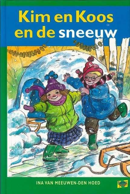 Kim en Koos en de sneeuw: een verhaal om voor te lezen aan kleuters; een verhaal om zelf te lezen voor kinderen die net lezen kunnen – omslag van het luisterboek van Ina van Meeuwen- den Hoed
