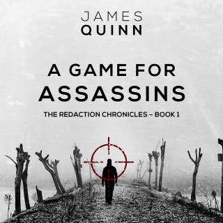 A Game For Assassins – omslag till ljudboken av James Quinn