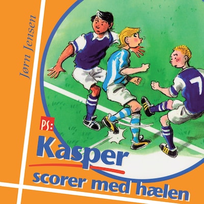 Kasper scorer med hælen – omslag til lydbogen af Jørn Jensen