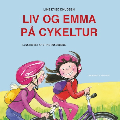 Liv og Emma på cykeltur – omslag til lydbogen af Line Kyed Knudsen