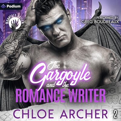 The Gargoyle and the Romance Writer – omslag til lydbogen af Chloe Archer