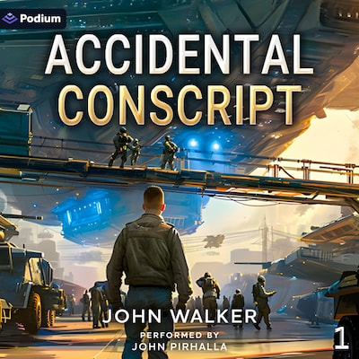 Accidental Conscript – omslag til lydbogen af John Walker